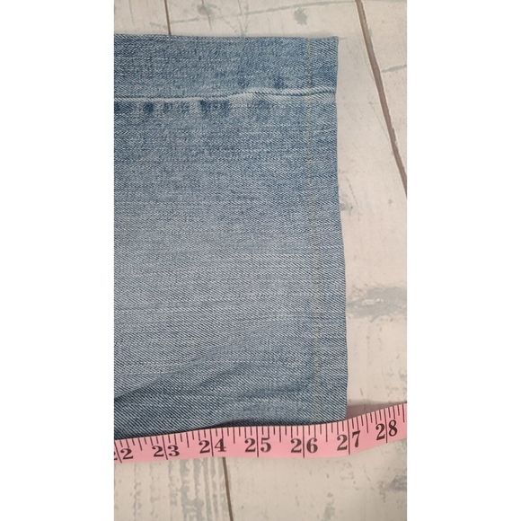 Polo Jeans 38 x 30 Straight Leg Ralph Lauren Light Blue Distressed Denim Hemmed - Picture 7 of 9